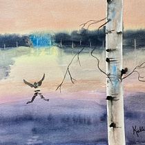 Mon projet du cours : Paysages atmosphériques à l'aquarelle Ein Projekt aus dem Bereich Bildende Künste, Malerei und Aquarellmalerei von Francine Calestagne - 13.11.2021