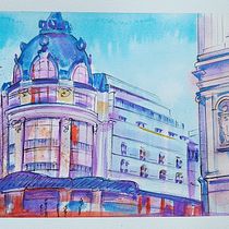 Mon projet du cours : Dessin architectural à l’aquarelle et à l’encre. Sketching, Drawing, Watercolor Painting, Architectural Illustration, Sketchbook & Ink Illustration project by camelia_09 - 11.14.2021