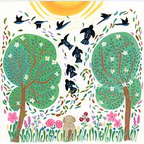 My project in Painting with Gouache: Create Poetic Illustrations course. Traditional illustration, Fine Arts, Painting, Artistic Drawing, and Gouache Painting project by Guadalupe Manrique - 11.06.2021