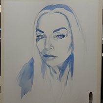 Meu projeto do curso: Retrato artístico em aquarela. Fine Arts, Painting, Watercolor Painting, and Portrait Drawing project by Matheus Oliveira Pereira - 11.14.2021