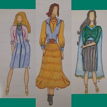 Princesas modernas. Een project van Traditionele illustratie,  Schetsen,  Modeontwerp y Digitale tekening van pessia - 14.11.2021