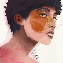 My project in Illustrated Portraits with Procreate course. Ilustração tradicional, Ilustração vetorial, Ilustração digital, e Desenho de retrato projeto de stepanmatysik - 14.11.2021
