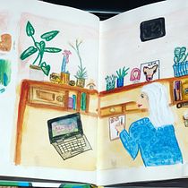 Mein Kursprojekt: Das Skizzenbuch als Erkundungsreise: Finde deinen Zeichenstil. Traditional illustration, Sketching, Creativit, Drawing, Watercolor Painting, Sketchbook, and Gouache Painting project by Sabine Meyer - 11.15.2021