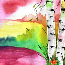Joy Eau project in Atmospheric Landscapes in Watercolor  course Ein Projekt aus dem Bereich Bildende Künste, Malerei und Aquarellmalerei von poemevivant - 15.11.2021