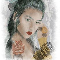 Mein Kursprojekt: Illustriertes Porträt mit Procreate. Ilustração tradicional, Ilustração vetorial, Ilustração digital, e Desenho de retrato projeto de Andrea Flemming - 16.11.2021