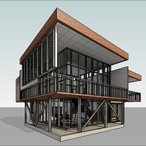 My project in 3D Architectural Design and Modeling with Revit course. Projekt z dziedziny 3D,  Architektura, Architektura wnętrz,  Modelowanie 3D, Architektura c, frowa i Wizualizacja architektoniczna użytkownika James - 14.11.2021
