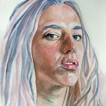My project in Artistic Portrait with Watercolors course. Fine Arts, Painting, Watercolor Painting, and Portrait Drawing project by Jennifer McConnell - 11.14.2021