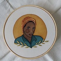 Meu projeto do curso: Criação de retratos bordados com aquarela. Un projet de Broderie, Peinture , et Aquarelle de Sara Geittens Perpetua - 16.11.2021