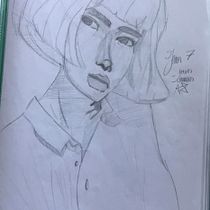 Mon projet du cours : Carnet de portraits : explorez le visage humain. Sketching, Drawing, Portrait Drawing, Artistic Drawing, and Sketchbook project by Anne-Prisca Tudieshe - 11.17.2021