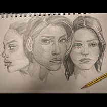Il mio progetto del corso: Ritratto su blocco da disegno: esplora il volto umano . % Giulia Francioso tarafından hazırlanan Eskiz çizimi, Çizim, Portre Çizimi, Sanatsal Çizim, Ve Eskiz defteri projesi - 11.17.2021