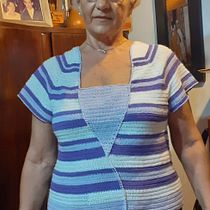 Mi Proyecto del curso:  Top-down: prendas a crochet de una sola pieza. Un progetto di Fashion design, Fiber Art, DIY e Uncinetto di Graciela Fumagalli - 18.11.2021