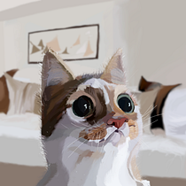 Gatto digital painting. Digital Illustration, and Traditional illustration project by Francesco Panaia - 11.17.2021