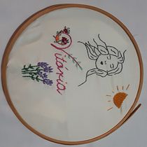 Meu projeto do curso: Técnicas básicas para bordado de letras. Embroider project by laerte_vitoria - 11.17.2021