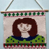 Meu projeto do curso: Tapestry: técnica de crochê para desenhar com linha. Accessor, Design, Pattern Design, Fiber Arts, DIY, and Crochet project by Vera Rodrigues - 11.18.2021