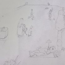 My project in Basic Principles of Drawing People from Imagination course. Traditional illustration, Fine Arts, Sketching, Pencil Drawing, Drawing, Artistic Drawing, and Figure Drawing project by lucettehindin - 11.19.2021