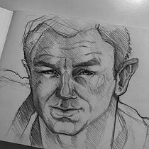 My project in Portrait Sketchbooking: Explore the Human Face course James Bond . % Neli Dobiášová tarafından hazırlanan Eskiz çizimi, Çizim, Portre Çizimi, Sanatsal Çizim, Eskiz defteri, Geleneksel illüstras, Ve on projesi - 11.19.2021