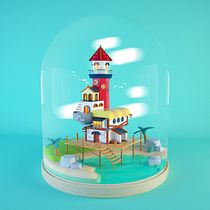 Mi Proyecto del curso: Creación de mundos 3D en miniatura con Procreate y Cinema 4D. 3D, 3D Modeling, and Traditional illustration project by Fernando Montes - 11.19.2021