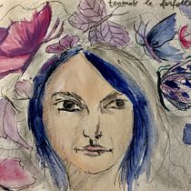 Tenendo le farfalle al filo. Traditional illustration, Painting, Creativit, Pencil Drawing, and Drawing project by Samuela Barbieri - 11.20.2021