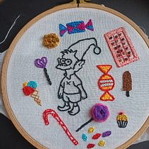 My project in Basic Embroidery Techniques: Stitches, Compositions, and Color Ranges course. Un projet de Broderie de hancij - 20.11.2021