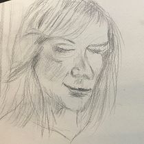 Il mio progetto del corso: Ritratto su blocco da disegno: esplora il volto umano . % Ruth Chotiner tarafından hazırlanan Eskiz çizimi, Çizim, Portre Çizimi, Sanatsal Çizim, Ve Eskiz defteri projesi - 11.21.2021