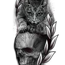 Mój projekt z kursu: Projektowanie i ilustrowanie tatuaży cyfrowych za pomocą programu Procreate. Traditional illustration, Graphic Design, Digital Illustration, Tattoo Design, and Digital Drawing project by Kamil Brola - 11.21.2021