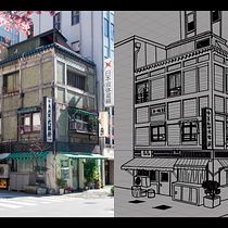 Dibujo antiguo edificio Japonés  ilustración digital Ein Projekt aus dem Bereich Traditionelle Illustration, Zeichnung, Digitale Illustration, Digitale Zeichnung, Werbung und Artistische Zeichnung von Alejandro Cardozo Rubio - 21.11.2021