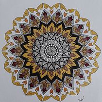 My project in The Art of Mandala Drawing: Create Geometric Patterns course. Drawing & Ink Illustration project by Phen Fleurs - 11.22.2021