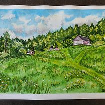 Desde el "Cortijo". Projekt z dziedziny  Sztuki piękne,  Malarstwo i Malowanie akwarelą użytkownika Amelia Cazorla - 22.11.2021