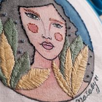 Mi Proyecto del curso: Creación de retratos bordados en acuarela. Un projet de Peinture, Aquarelle , et Broderie de nathly57 - 22.11.2021
