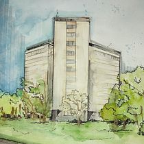 My project in Architectural Sketching with Watercolor and Ink course. Sketching, Drawing, Watercolor Painting, Architectural Illustration & Ink Illustration project by Dejana Pesikan - 11.23.2021