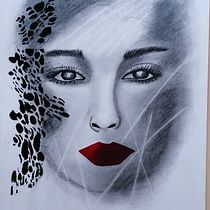 Mon projet du cours : Portrait artistique au fusain : créez des ambiances. Ilustração tradicional, Artes plásticas, Desenho, Desenho de retrato, Desenho realista, e Desenho artístico projeto de Carine Bonaerts - 24.11.2021