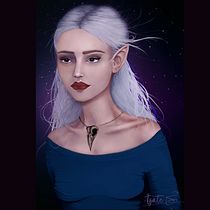 My project in Digital Fantasy Portraits with Photoshop course. Traditional illustration, Drawing, Digital Illustration, Portrait Drawing, Digital Drawing, and Digital Painting project by Agate - 11.20.2021