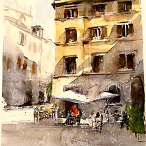 Il mio progetto del corso: Tecniche moderne di acquerello paesaggistico. Un progetto di Pittura e Pittura ad acquerello di Cristina Bedeschi - 25.11.2021