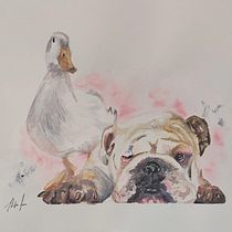 Mi Proyecto del curso: Retratos expresivos de animales en acuarela. Un projet de Illustration traditionnelle, Aquarelle, Dessin réaliste et Illustration naturaliste de Adofo Salas León - 25.11.2021