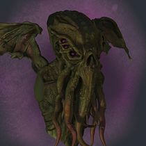 Cthulhu Mi Proyecto finale del Curso. Traditional illustration, 3D, Character Design, Digital Illustration, 3D Modeling, 3D Character Design, and Digital Painting project by Rafa Anok - 11.25.2021