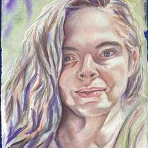 My project in Artistic Portrait with Watercolors course. Fine Arts, Painting, Watercolor Painting, and Portrait Drawing project by irina_ni - 11.25.2021