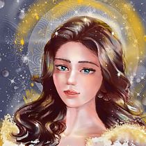 My project in Digital Fantasy Portraits with Photoshop course: Strolling Amongst the Stars. Traditional illustration, Drawing, Digital Illustration, Portrait Drawing, Digital Drawing, and Digital Painting project by Aiodago Uises - 11.25.2021