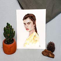 Meu projeto do curso: Retrato em aquarela a partir de uma fotografia. Traditional illustration, Watercolor Painting, Portrait Drawing, and Advertising project by talytha.getar - 11.26.2021
