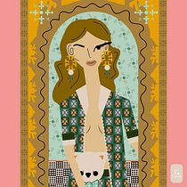 Elle rêve. Un proyecto de Ilustración tradicional, Ilustración vectorial, Dibujo y Diseño para Redes Sociales de Gabriela Cruz - 27.11.2021