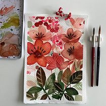 Mi Proyecto del curso: Acuarela floral: conecta con la naturaleza. Ilustração tradicional, Pintura, Pintura em aquarela e Ilustração botânica projeto de paulamuro3 - 27.11.2021