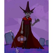 Coveiro Vampiro. Traditional illustration, Character Design, Digital Illustration, Children's Illustration, and Narrative project by Welligton Cardoso - 11.24.2021