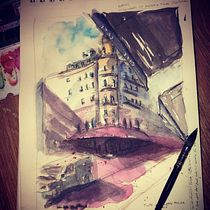 Mein Kursprojekt: Architektonische Zeichnung mit Aquarell und Tinte. Sketching, Drawing, Watercolor Painting, Architectural Illustration, Sketchbook & Ink Illustration project by Marco Maddee - 11.27.2021