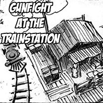 Gunfight at the TrainStation. Film, Video, TV, Film, Stor, telling, Stor, and board project by João Gordinho - 11.28.2021