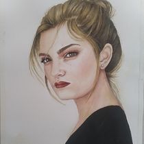 Mi Proyecto del curso: Retrato en acuarela a partir de una fotografía. Traditional illustration, Watercolor Painting, and Portrait Drawing project by maria jose caceres sayago - 11.28.2021