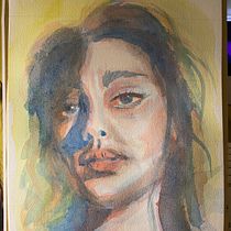My project in Artistic Portrait with Watercolors course. Fine Arts, Painting, Watercolor Painting, and Portrait Drawing project by Marina Homenko - 11.23.2021