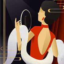 My project in Art Deco Style for Digital Illustration course. Traditional illustration, Fine Arts, Poster Design, and Digital Illustration project by Jia Qi Lee - 11.28.2021