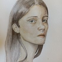 Mi Proyecto del curso: Retrato en acuarela a partir de una fotografía. Traditional illustration, Watercolor Painting, and Portrait Drawing project by Daniela Tamara Palominos Gonzalez - 11.28.2021