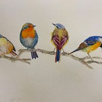 My project in Artistic Watercolor Techniques for Illustrating Birds course. Traditional illustration, Watercolor Painting, Realistic Drawing, and Naturalistic Illustration project by Izabela Kozłowska - 11.29.2021