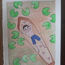 Meu projeto do curso: Ilustração em aquarela com influência japonesa. Traditional illustration, Drawing, and Watercolor Painting project by Iamara da Silva Dourado - 11.29.2021