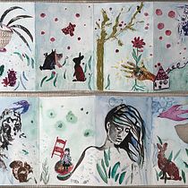 Mon projet du cours : Illustration expérimentale à l'encre de Chine et la peinture acrylique. Traditional illustration, and Fine Arts project by Marlène Regazzoni - 11.29.2021